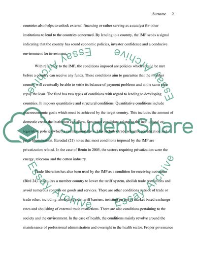 The role of the IMF in helping poor and debt-troubled countries