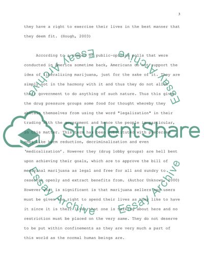 People Should Not Go to Jail for Using or Selling Marijuana