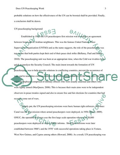 The United Nations Peacekeepers in African Countries