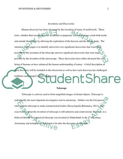 Inventions and Discoveries