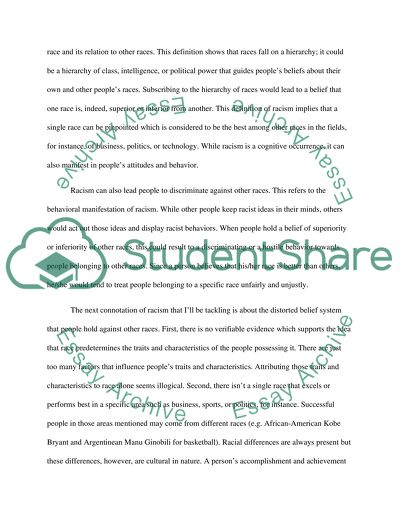 Definition of Racism