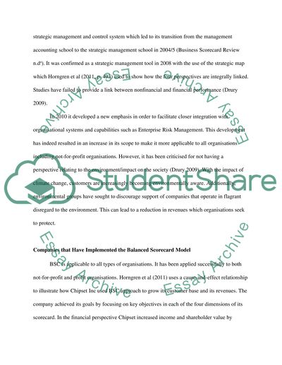 Balanced Scorecard and Its Application to Not-For-Profit Organisations