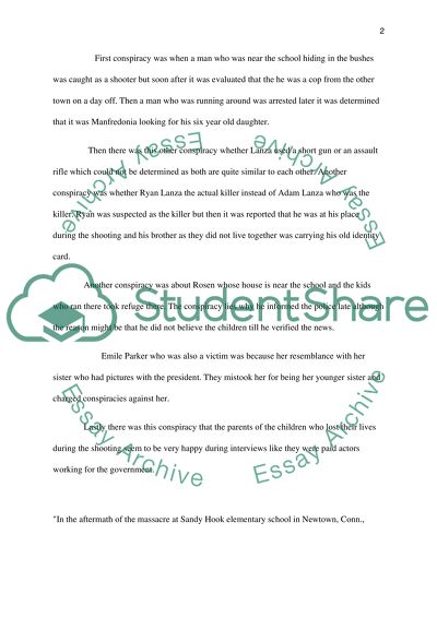 Conspiracy Theory Sandy Hook Elementary School Shooting