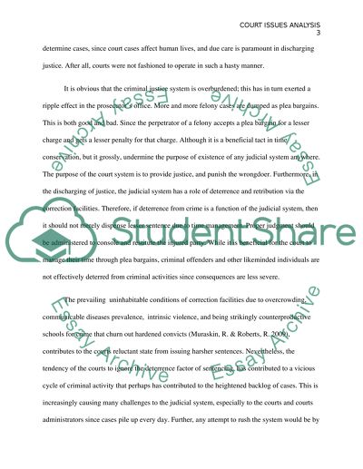 Cour Issues Analysis