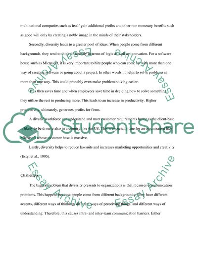 Diversity Action Plan for Microsoft