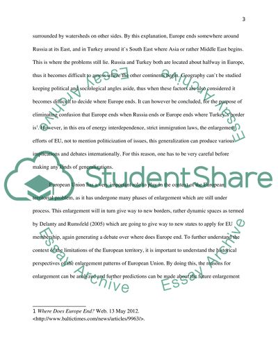 Where Does Europe End and Why