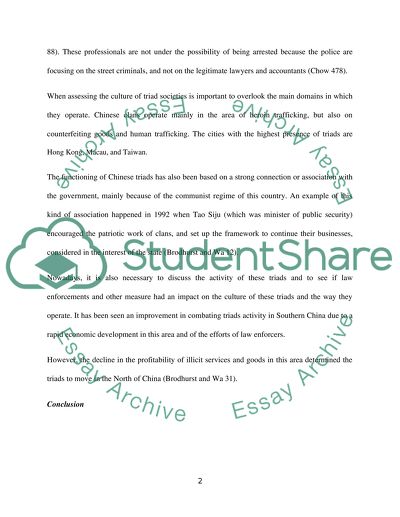 The culture of China Mafia (triad)