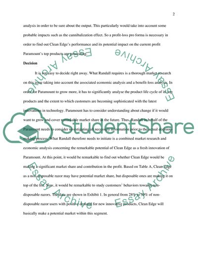 Marketing Issue Concerning Positioning Strategy of Clean Edge