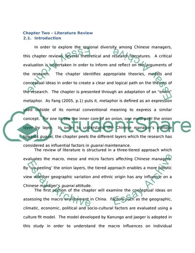 Exploration of Regional Variations in Attitude towards Guanxi