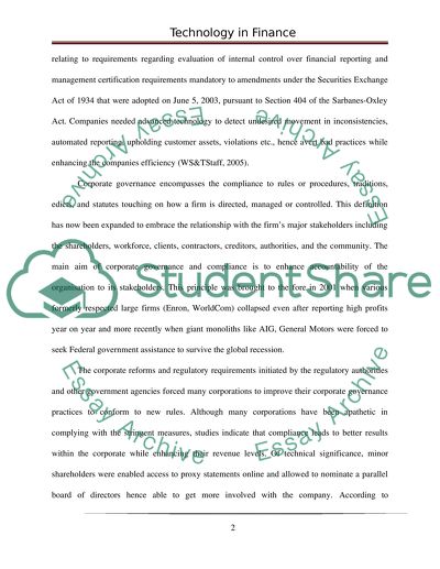 Using Technology in Finance