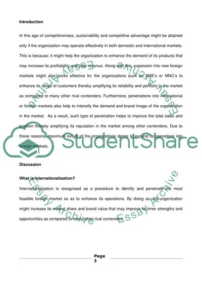 Porters Diamond and Uppsala Models to Improve the Sustainability and Demand of an Organization