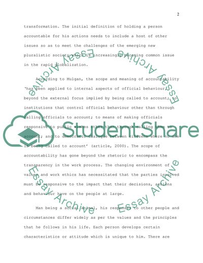 The Concept of Accountability