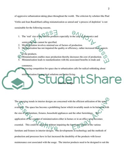 Miniaturization and Spatial Design