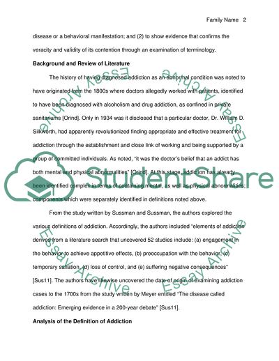 The Addiction a Disease or Not