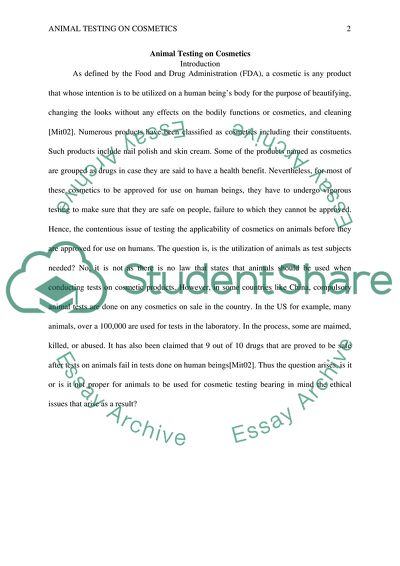 Animal Testing on Cosmetics