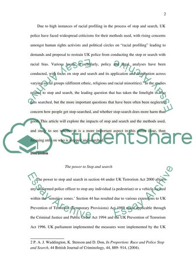 How People Get Stop-Searched