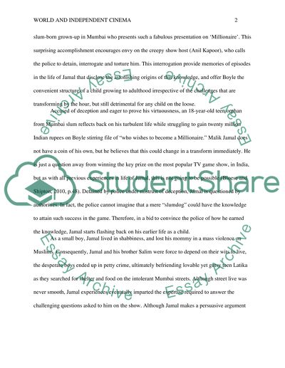 Slumdog Millionaire. World and Independent Cinema