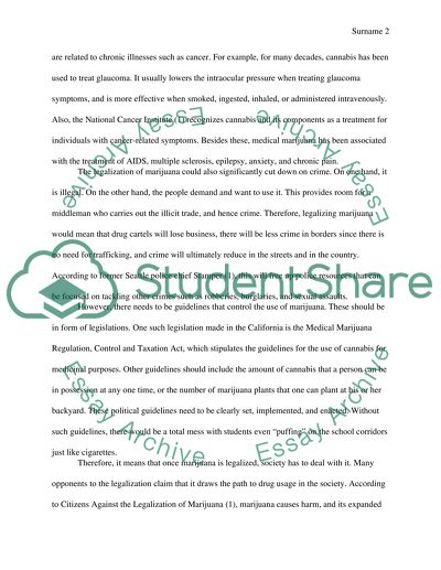 Legalizing marijuana for recreational use