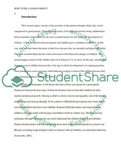 How to be a Good Parent