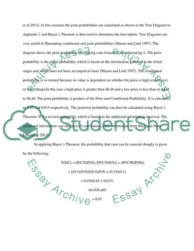 Using Probability Concepts to Formulate a Decision Making for ABC