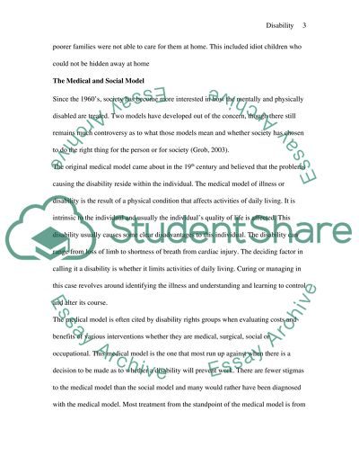 Medical and Social Disability