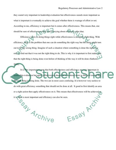 Regulatory Processes and Administrative Law