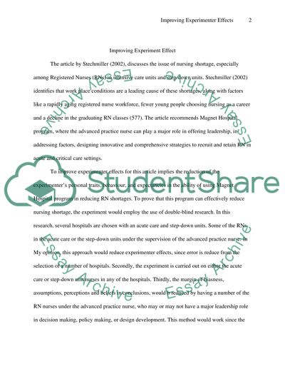 Experimenter Effects