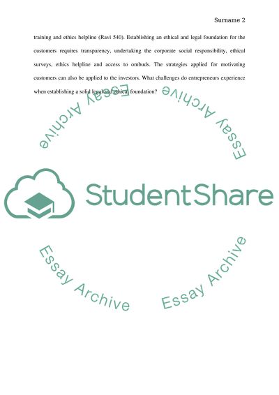 Entrepreneurial question