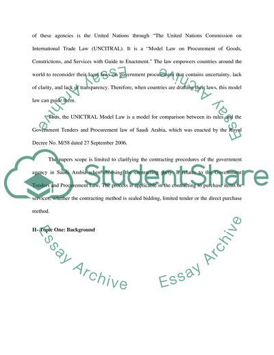 Methods and Procedures to Form the Government Contracts in Saudi Arabia