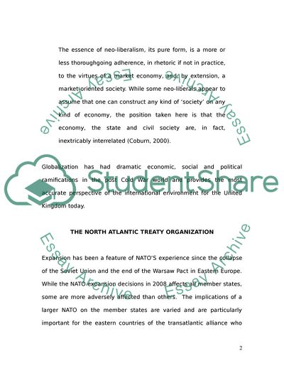 Globalization and the North Atlantic Treaty Organization