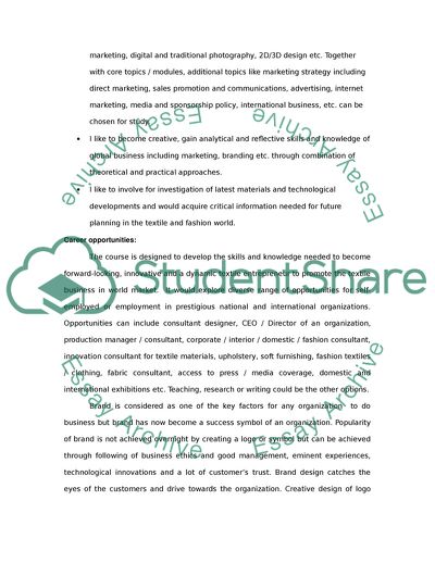 Applying for MA Textile Design