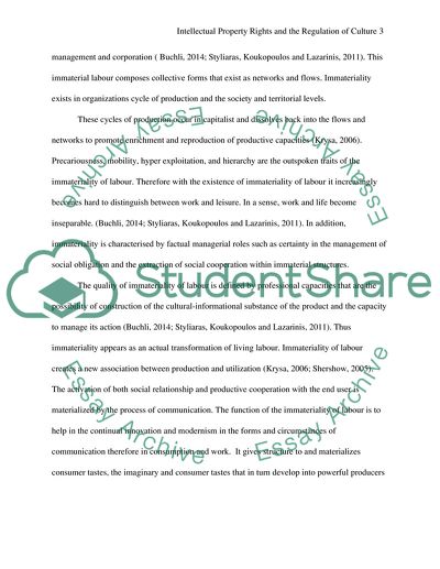 Intellectual Property Rights and the Regulation of Culture