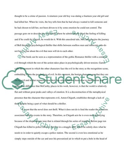 No Country for Old Men as a Psychological Thriller