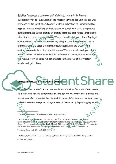 Comparative Law and Globalization