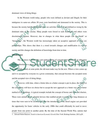 The Role of Knowledge Nowadays and in the Future