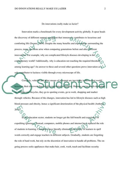 Do innovations really make us lazier