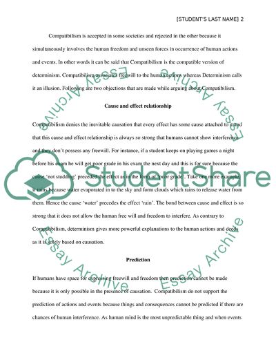 Do You Agree with Determinism or Compatibilism