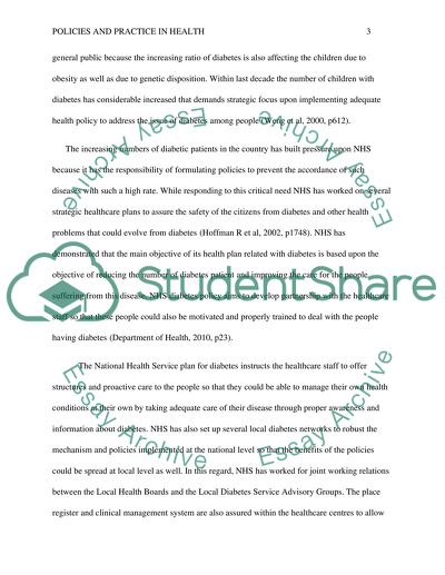 Health Policies and Practices