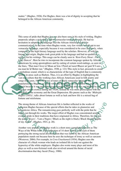 Poetry and Prose of Langston Hughes