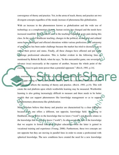 Relationship between Theory and Practice