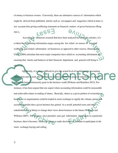 Producing Accounting Information