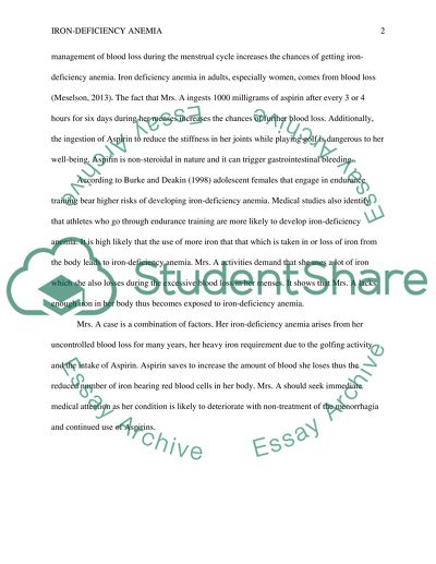 Cast study- Iron Deficiency Anemia