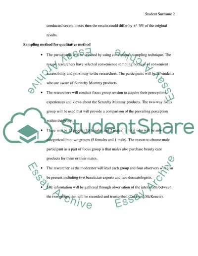 Sampling Method for Quantitative Method