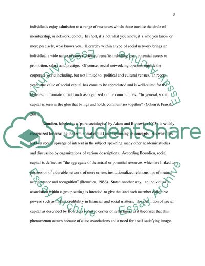 Social Capital: Burt and Bourdieu