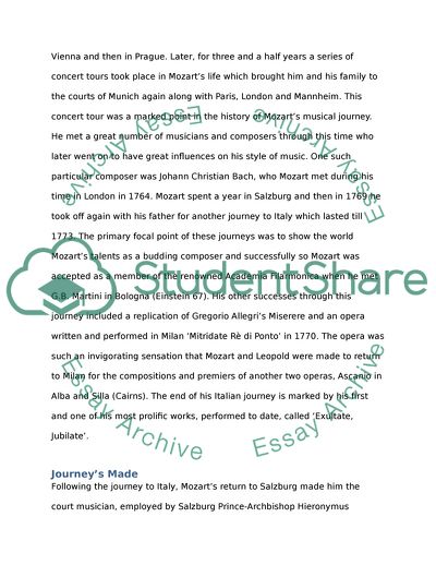 A Biographical Sketch of Mozart