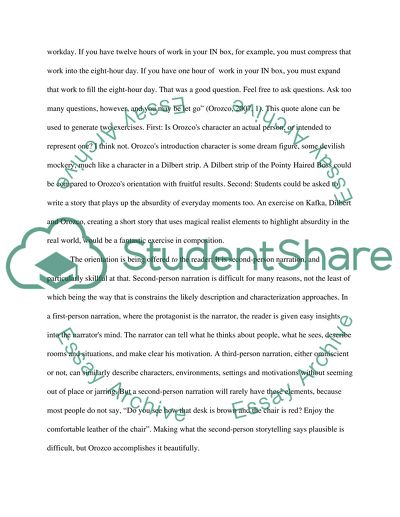 Orozcos Short Story in the Classroom