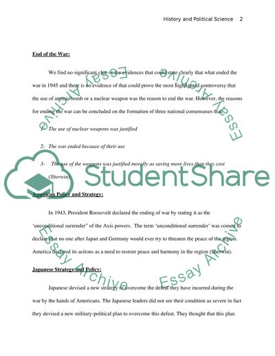 The Diplomatic Efforts To End WWII