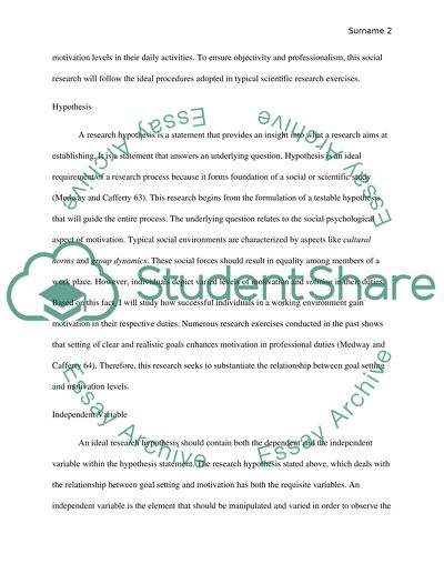 Social Psychology Research on Motivation