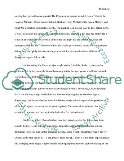 Obamas Struggle with Congress over Debt Ceiling Crisis