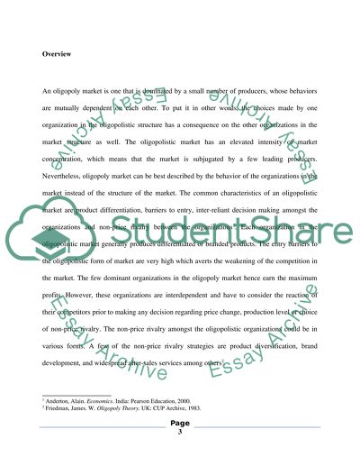 Oligopoly Market Analysis